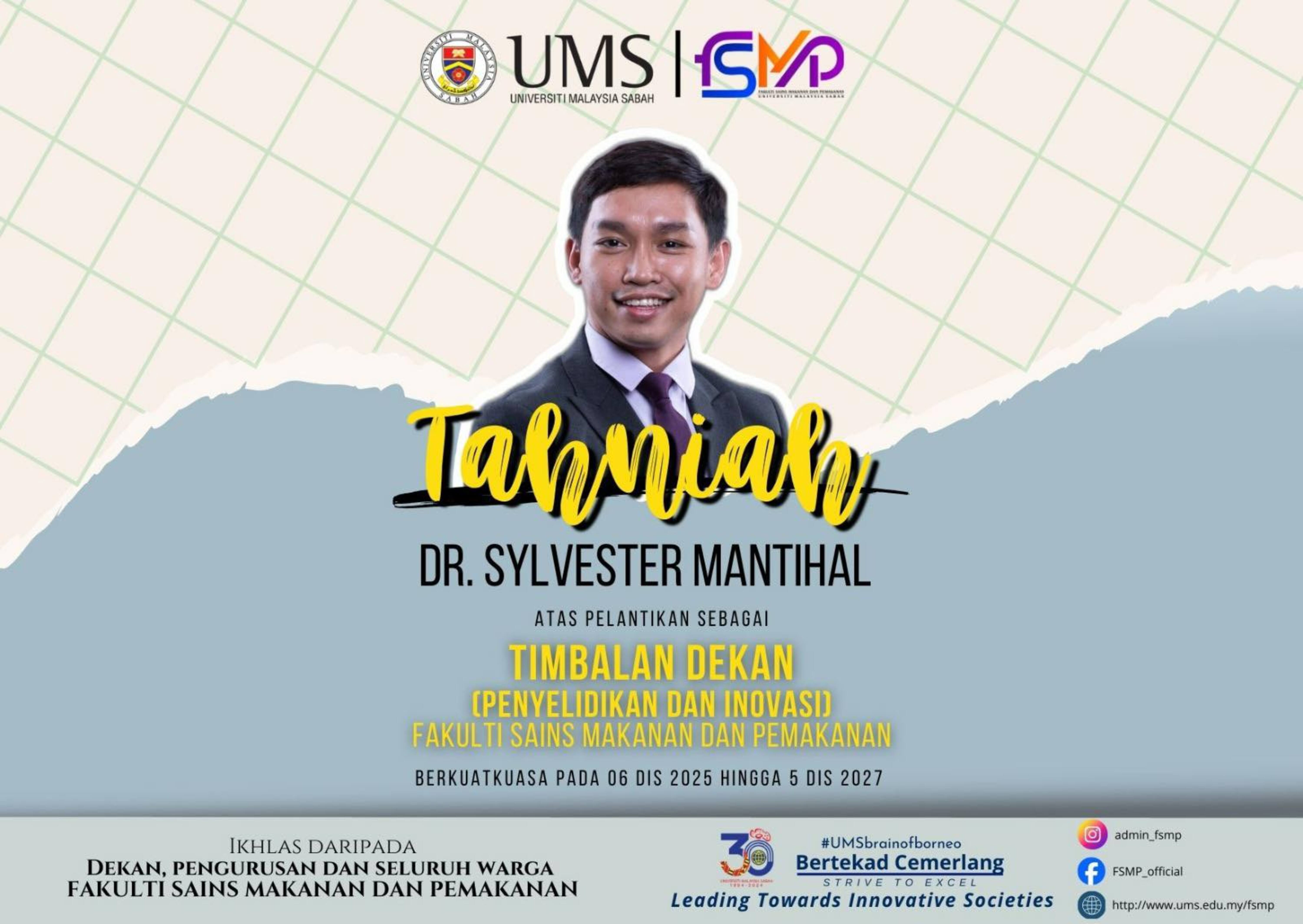 FSMP Congratulates Appointment of Deputy Dean (Research and Innovation)